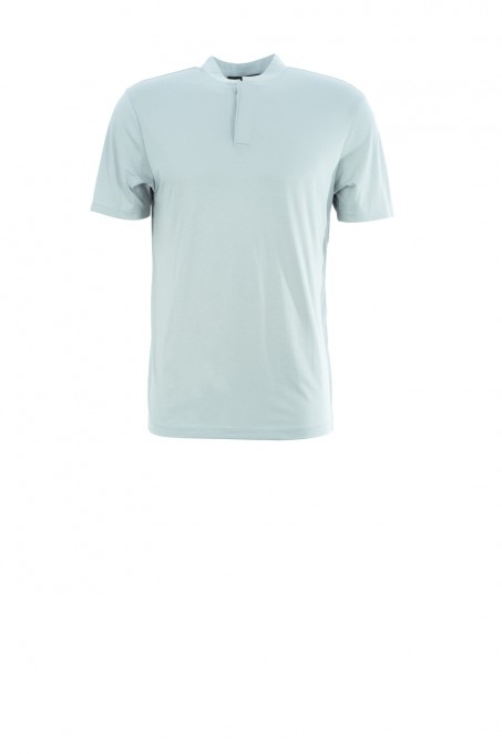 Drykorn Polo Shirt Louis mit Stehkragen Himmelblau
