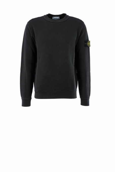 Stone Island Sweatshirt 61241 aus Baumwolle Graphitgrau